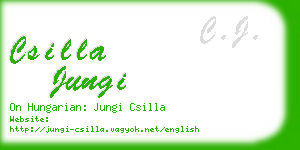 csilla jungi business card